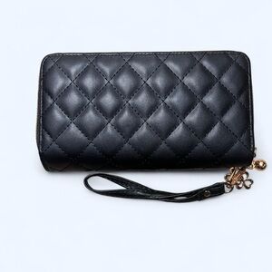 Elegant Black Quilted Women's Wallet